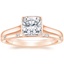 14K Rose Gold Luna Ring with Astra Diamond Ring