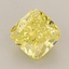 1.54 Ct. Fancy Vivid  Yellow Cushion Lab Grown Diamond