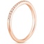 14K Rose Gold Circa Contoured Diamond Ring, smallside view