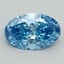 2.18 Ct. Fancy Vivid Blue Oval Lab Grown Diamond