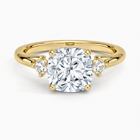 Floating Stone Diamond Engagement Ring