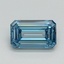 1.01 Ct. Fancy Vivid Blue Emerald Lab Grown Diamond