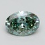 6.01 Ct. Fancy Vivid Green Oval Lab Grown Diamond