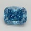 2.19 Ct. Fancy Vivid Blue Cushion Lab Grown Diamond