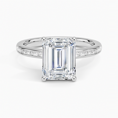 Platinum Tabitha Channel Set Baguette Diamond Ring