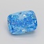 5.11 Ct. Fancy Vivid Blue Cushion Lab Grown Diamond