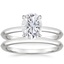 18KW Moissanite Hazel Bridal Set, smalltop view