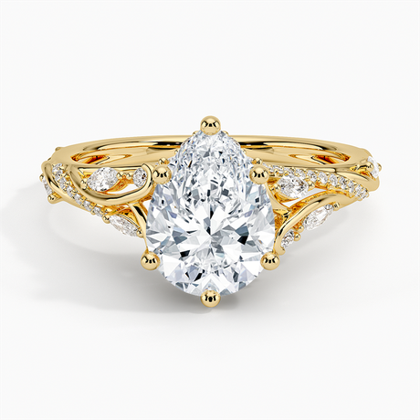 18K Yellow Gold Begonia Vine Diamond Ring (1/2 ct. tw.)
