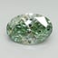1.05 Ct. Fancy Vivid Green Oval Lab Grown Diamond