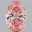 1.02 Ct. Fancy Vivid Pink Oval Lab Grown Diamond