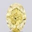 3.31 Ct. Fancy Vivid  Yellow Oval Lab Grown Diamond