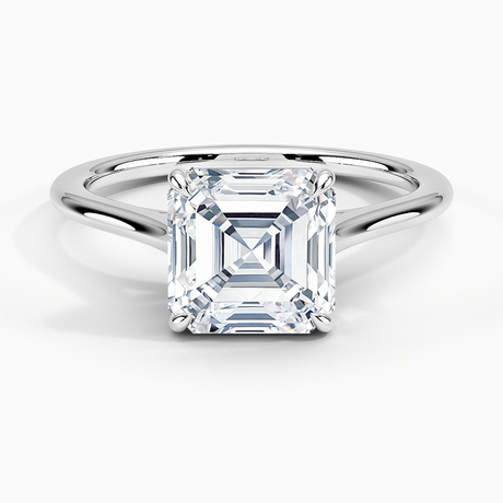 18K White Gold 1.4mm Provence Solitaire Ring