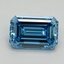 1.54 Ct. Fancy Vivid Blue Emerald Lab Grown Diamond