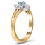 The Baileigh Ring, smalltop view on a hand