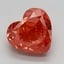 4.12 Ct. Fancy Vivid Orangy Pink Heart Lab Grown Diamond