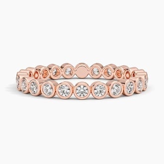 Bezel Round Eternity Diamond Ring (1/2 ct. tw.) in 14K Rose Gold