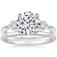 Platinum Jaqueline Art Deco Diamond Ring with Petite Comfort Fit Wedding Ring