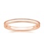14K Rose Gold 2mm Milgrain Wedding Ring, smalltop view