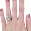 The Rikki Ring, smallzoomed in top view on a hand