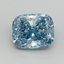 2.11 Ct. Fancy Vivid Blue Cushion Lab Grown Diamond