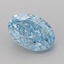 1.07 Ct. Fancy Vivid Blue Oval Lab Grown Diamond