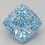 3.08 Ct. Fancy Vivid Blue Cushion Lab Grown Diamond