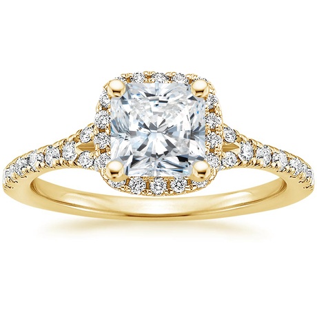 18K Yellow Gold Joy Diamond Ring (1/3 ct. tw.) with Bliss Diamond Ring (1/5 ct. tw.)
