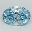 2.25 Ct. Fancy Vivid Blue Oval Lab Grown Diamond