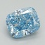 2.01 Ct. Fancy Vivid Blue Cushion Lab Grown Diamond