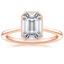 14K Rose Gold Petite Luna 1.5mm Bezel Ring, smalltop view