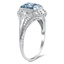 The Tamela Ring, smalltop view on a hand