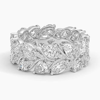 Camellia Eternity Lab Diamond Ring in Platinum
