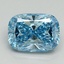 2.02 Ct. Fancy Vivid Blue Cushion Lab Grown Diamond