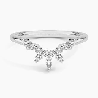 Luxe Nadia Contoured Diamond Ring in 18K White Gold