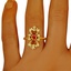The Lynde Ring, smalltop view on a hand