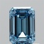 0.92 Ct. Fancy Vivid Blue Emerald Lab Grown Diamond
