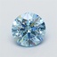 1.51 Ct. Fancy Vivid Blue Round Lab Grown Diamond