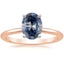 14K Rose Gold Four-Prong Comfort Fit 1.5mm Ring, smalltop view