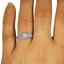 The Nerissa Ring, smallzoomed in top view on a hand