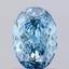 1.06 Ct. Fancy Vivid Blue Oval Lab Grown Diamond