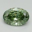 3.01 Ct. Fancy Vivid Green Oval Lab Grown Diamond