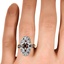The Macall Ring, smallzoomed in top view on a hand