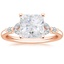 14K Rose Gold Verbena Diamond Ring, smalltop view