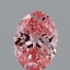0.95 Ct. Fancy Vivid Pink Oval Lab Grown Diamond