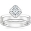 18K White Gold Cielo Ring with 2.5mm Soft Edge Quattro Wedding Ring