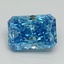 1.12 Ct. Fancy Vivid Malibu Blue Radiant Lab Grown Diamond