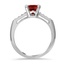 Vintage Inspired Milgrain Ruby and Diamond Ring, smallview