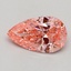 0.51 Ct. Fancy Vivid Pink Pear Lab Grown Diamond