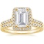 18KY Moissanite Odessa Diamond Ring (1/5 ct. tw.) with Sonora Diamond Ring (1/8 ct. tw.), smalltop view