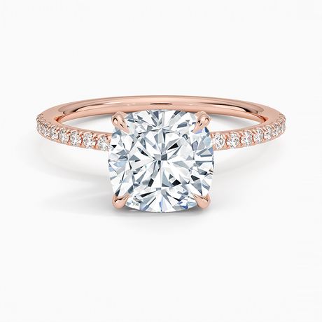 14K Rose Gold Entwined Diamond Ring